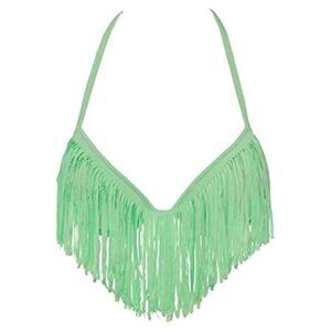 Luli Fama Women's Cosita Buena Fringe Underwire Bikini Top, Mint Convertible XS
